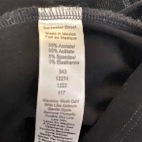 Coldwater Creek 3/4 Sleeve Faux Wrap Dress Black Sz 1X - Picture 8 of 8